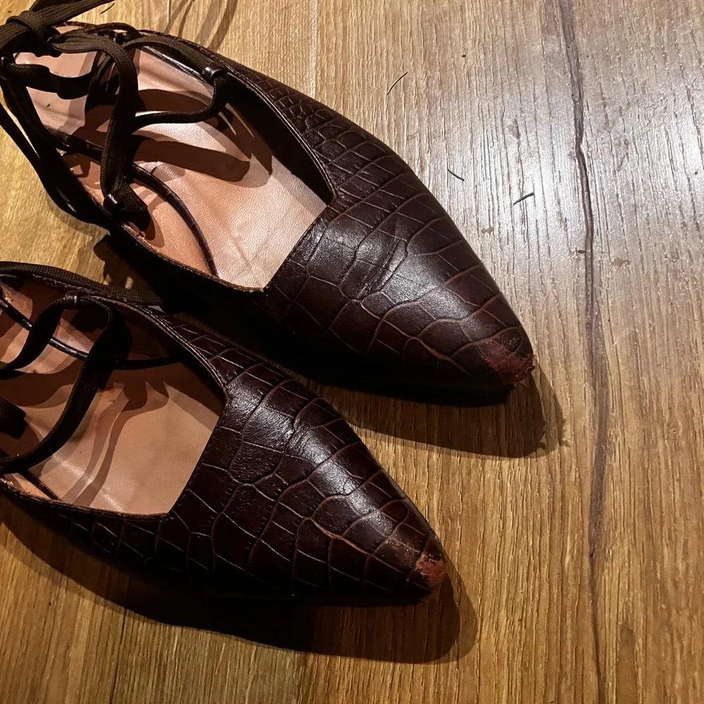 Rachel Comey kitten heel croc lace up - Picture 6 of 9